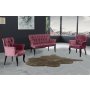 Atelier del Sofa Sofa i dve fotelje Paris Black Wooden Dusty Rose - slika 1