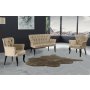 Atelier del Sofa Sofa i dve fotelje Paris Black Wooden Light Brown - slika 1