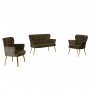 Atelier del Sofa Sofa i dve fotelje Paris Gold Metal Brown - slika 4