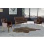 Atelier del Sofa Sofa i dve fotelje Paris Gold Metal Brown - slika 1