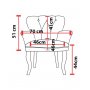 Atelier del Sofa Sofa i dve fotelje Paris Gold Metal Claret Red - slika 3