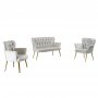 Atelier del Sofa Sofa i dve fotelje Paris Gold Metal Cream - slika 4