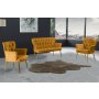 Atelier del Sofa Sofa i dve fotelje Paris Gold Metal Mustard - slika 1