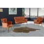 Atelier del Sofa Sofa i dve fotelje Paris Gold Metal Tile Red - slika 1
