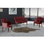 Atelier del Sofa Sofa i dve fotelje Paris Walnut Wooden Claret Red - slika 1