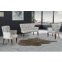 Atelier del Sofa Sofa i dve fotelje Paris Walnut Wooden Cream - slika 1