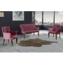 Atelier del Sofa Sofa i dve fotelje Paris Walnut Wooden Dusty Rose - slika 1