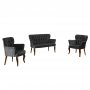 Atelier del Sofa Sofa i dve fotelje Paris Walnut Wooden Fume - slika 4