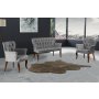 Atelier del Sofa Sofa i dve fotelje Paris Walnut Wooden Grey - slika 1