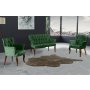 Atelier del Sofa Sofa i dve fotelje Paris Walnut Wooden Khaki - slika 1