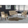 Atelier del Sofa Sofa i dve fotelje Paris Walnut Wooden Light Brown - slika 1