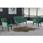 Atelier del Sofa Sofa i dve fotelje Paris Walnut Wooden Sea Green - slika 1