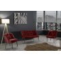 Atelier del Sofa Sofa i fotelja Roma Black Metal Claret Red - slika 1