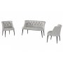 Atelier del Sofa Sofa i fotelja Roma Black Metal Cream - slika 2