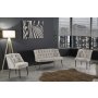 Atelier del Sofa Sofa i fotelja Roma Black Metal Cream - slika 1
