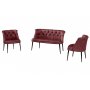 Atelier del Sofa Sofa i fotelja Roma Black Metal Dusty Rose - slika 2