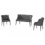 Atelier del Sofa Sofa i fotelja Roma Black Metal Grey - slika 2