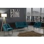 Atelier del Sofa Sofa i fotelja Roma Black Metal Petrol Blue - slika 1