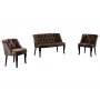 Atelier del Sofa Sofa i fotelja Roma Black Wooden Brown - slika 2