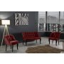 Atelier del Sofa Sofa i fotelja Roma Black Wooden Claret Red - slika 1