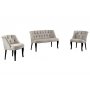 Atelier del Sofa Sofa i fotelja Roma Black Wooden Cream - slika 2