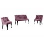 Atelier del Sofa Sofa i fotelja Roma Black Wooden Dusty Rose - slika 2