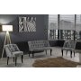 Atelier del Sofa Sofa i fotelja Roma Black Wooden Grey - slika 1