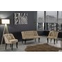 Atelier del Sofa Sofa i fotelja Roma Black Wooden Light Brown - slika 1