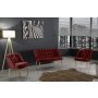 Atelier del Sofa Sofa i fotelja Roma Gold Metal Claret Red - slika 1