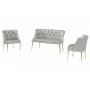 Atelier del Sofa Sofa i fotelja Roma Gold Metal Cream - slika 2