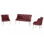 Atelier del Sofa Sofa i fotelja Roma Gold Metal Dusty Rose - slika 2