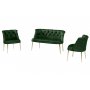 Atelier del Sofa Sofa i fotelja Roma Gold Metal Khaki - slika 2