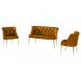 Atelier del Sofa Sofa i fotelja Roma Gold Metal Mustard - slika 2