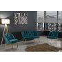 Atelier del Sofa Sofa i fotelja Roma Gold Metal Petrol Blue - slika 1