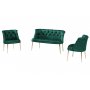 Atelier del Sofa Sofa i fotelja Roma Gold Metal Sea Green - slika 2