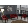 Atelier del Sofa Sofa i fotelja Roma Walnut Wooden Claret Red - slika 1