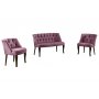 Atelier del Sofa Sofa i fotelja Roma Walnut Wooden Dusty Rose - slika 2