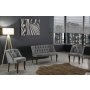 Atelier del Sofa Sofa i fotelja Roma Walnut Wooden Grey - slika 1