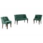 Atelier del Sofa Sofa i fotelja Roma Walnut Wooden Sea Green - slika 2