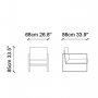 Atelier del Sofa Fotelja Snow - slika 4