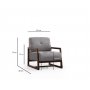 Atelier del Sofa Fotelja Athena Bergere Light Grey Walnut - slika 5