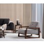 Atelier del Sofa Fotelja Athena Bergere Light Grey Walnut - slika 1