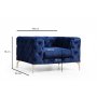Atelier del Sofa Fotelja Como Navy Blue - slika 4