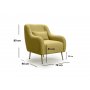 Atelier del Sofa Fotelja Sevilla Armchair Yellow - slika 4