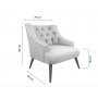Atelier del Sofa Fotelja Lamont Cream - slika 3