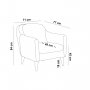 Atelier del Sofa Fotelja Soli Berjer Dark Blue - slika 2
