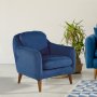 Atelier del Sofa Fotelja Soli Berjer Dark Blue - slika 1