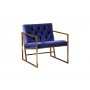 Atelier del Sofa Fotelja Oslo Gold Dark Blue - slika 1