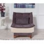 Atelier del Sofa Fotelja Kelebek Berjer Anthracite Cream - slika 2