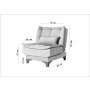 Atelier del Sofa Fotelja Kelebek Berjer Anthracite Cream - slika 5
